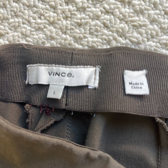 Vince Olive Stretch Pintuck Crop Flare Pants Large - Picture 5 of 7